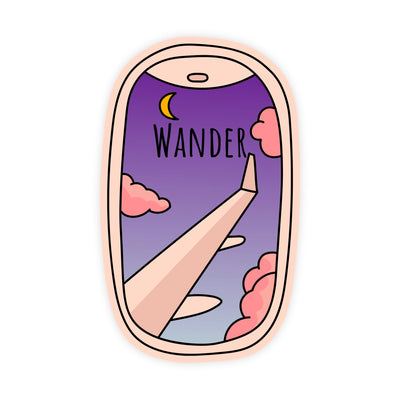 Wander Hand Drawn Cute Airplane Window Sticker