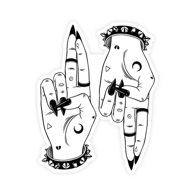 Vintage Occult Mystic Witch Hands Sticker