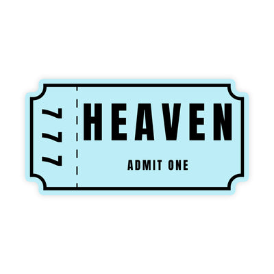 Ticket To Heaven 777 Religious Sticker