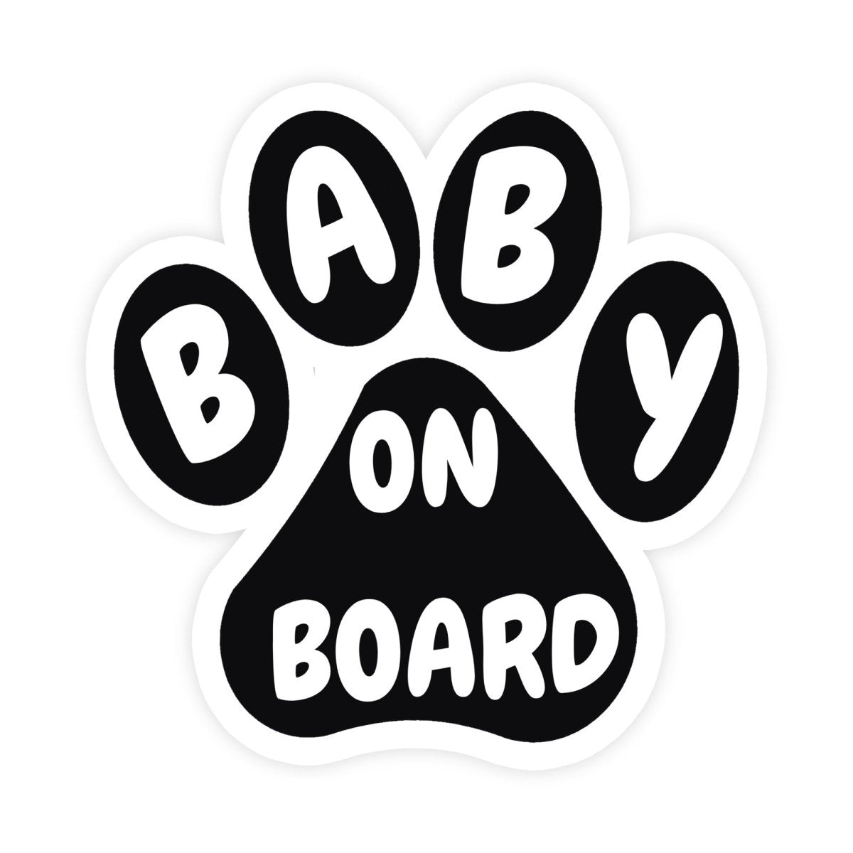 Baby On Board Cute Dog Paw Sticker - stickerbull