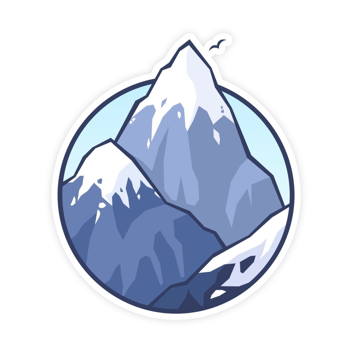 Everest Mountain Top In Snow Sticker - stickerbull