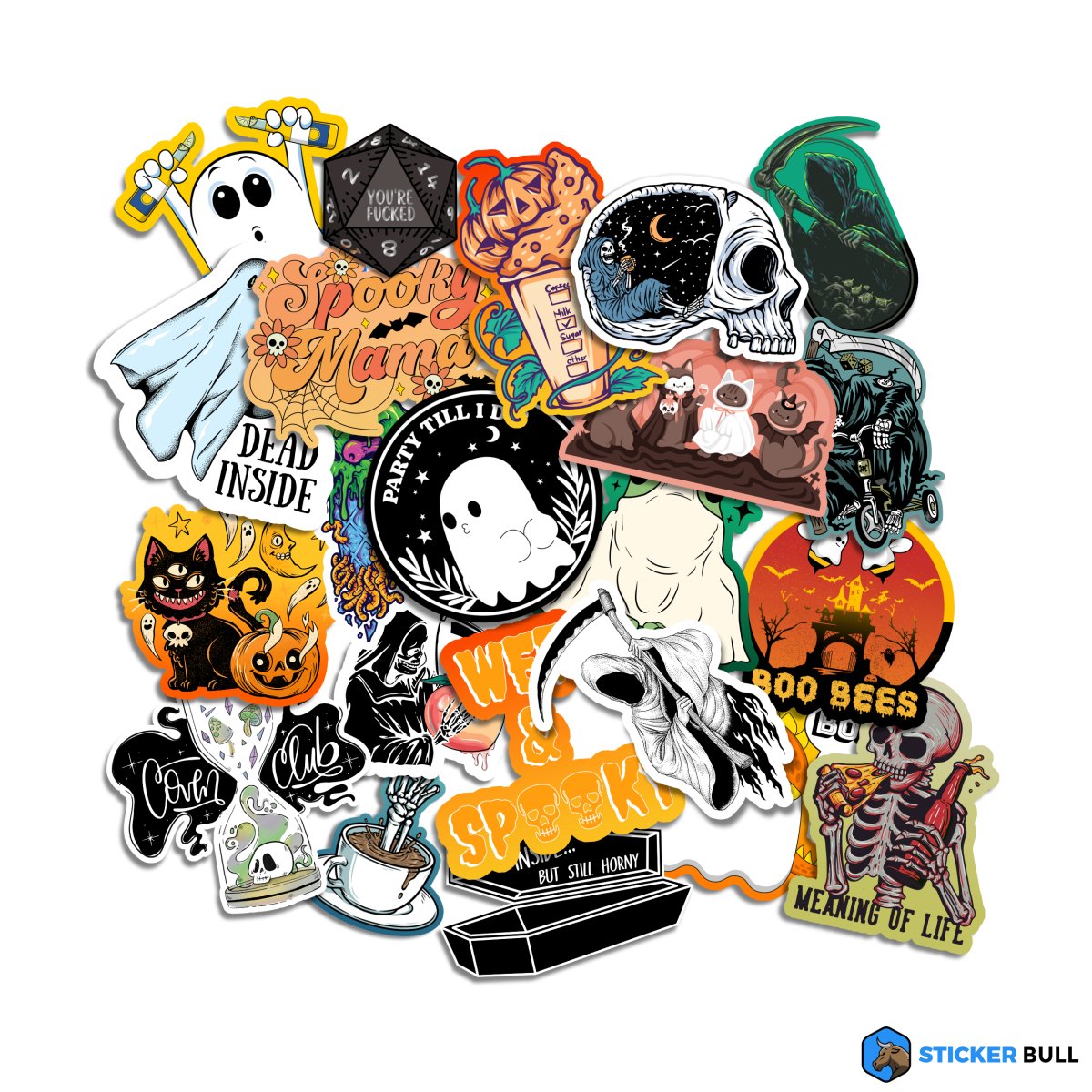 Halloween Sticker Pack Cute Spooky Stickers - stickerbull