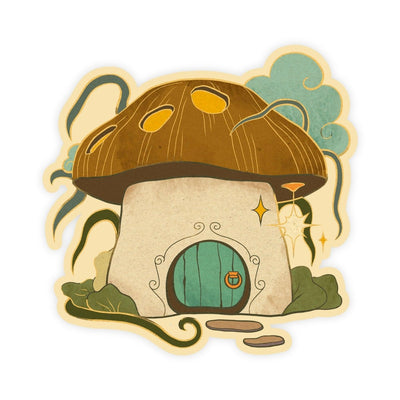 Hand Drawn Illustrated Cute Mushroom Hut Sticker - stickerbullHand Drawn Illustrated Cute Mushroom Hut StickerStickersstickerbullstickerbullSage_Mushroom HutHand Drawn Illustrated Cute Mushroom Hut Sticker