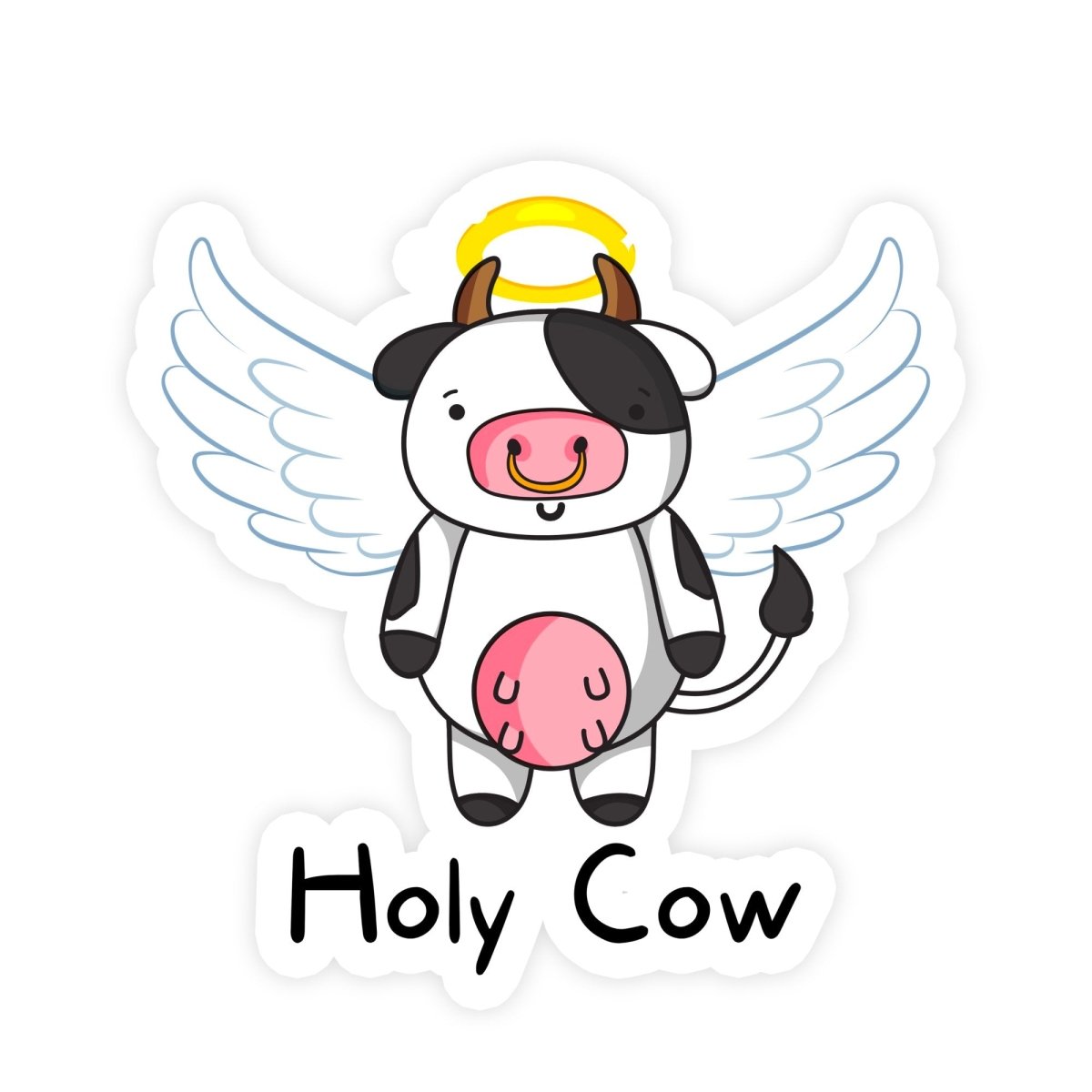 Holy Cow Cute Sticker - stickerbull