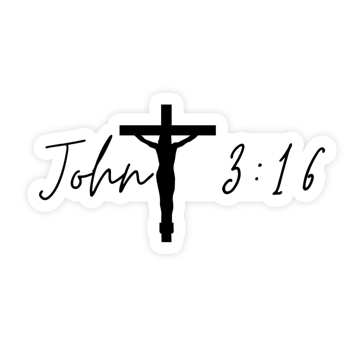 John 3:16 Religious Jesus Sticker - stickerbull