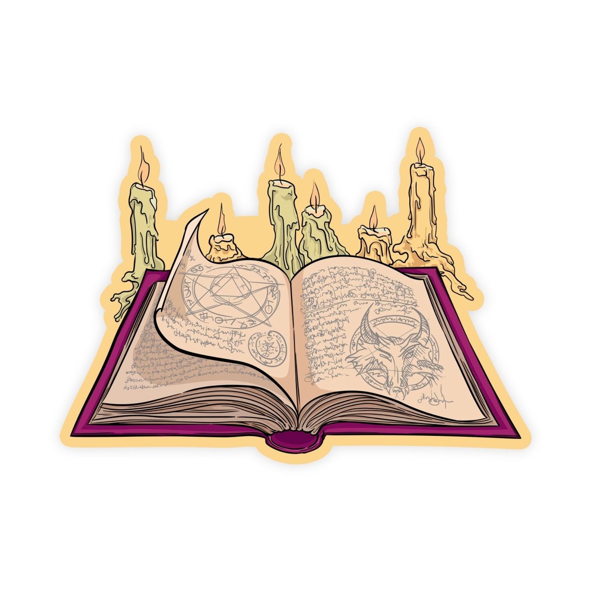 The Book Of The Occult Mystic Sticker - stickerbull