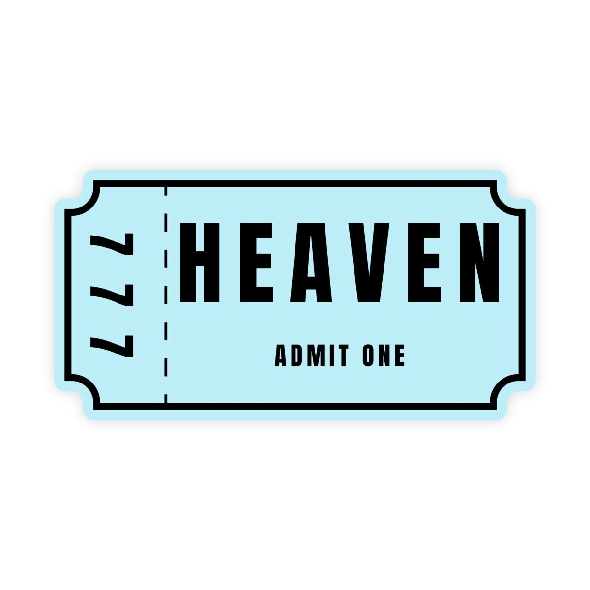 Ticket To Heaven 777 Religious Sticker - stickerbull