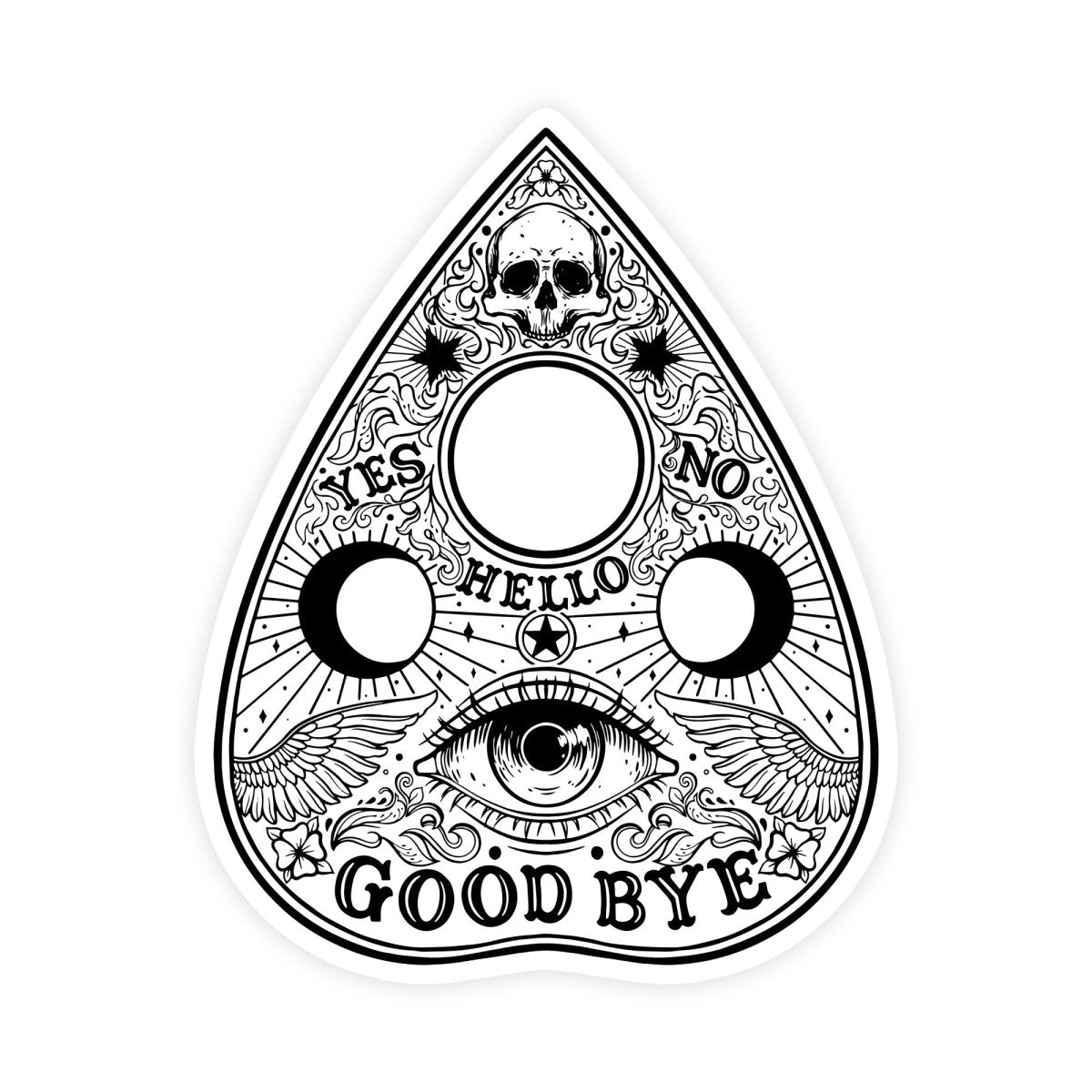 Vintage Occult Ouija Board Planchette Sticker - stickerbull