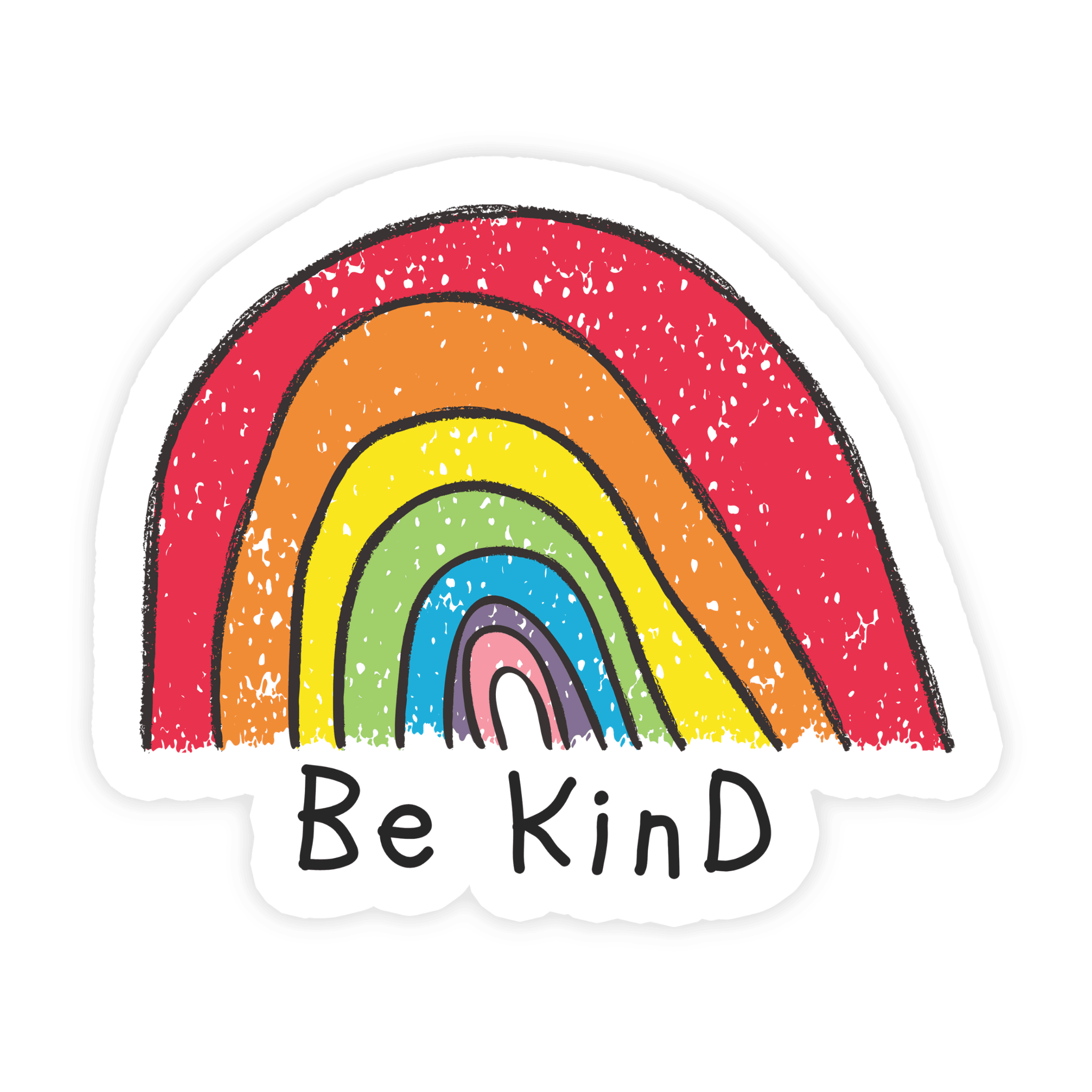 Be Kind Rainbow Mental Health Sticker - stickerbull