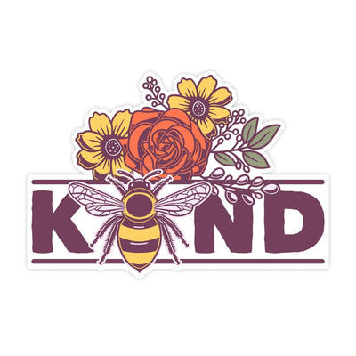 "Bee Kind" Be Kind Cute Bee Sticker - stickerbull"Bee Kind" Be Kind Cute Bee StickerRetail StickerstickerbullstickerbullBeeKind_#56"Bee Kind" Be Kind Cute Bee Sticker