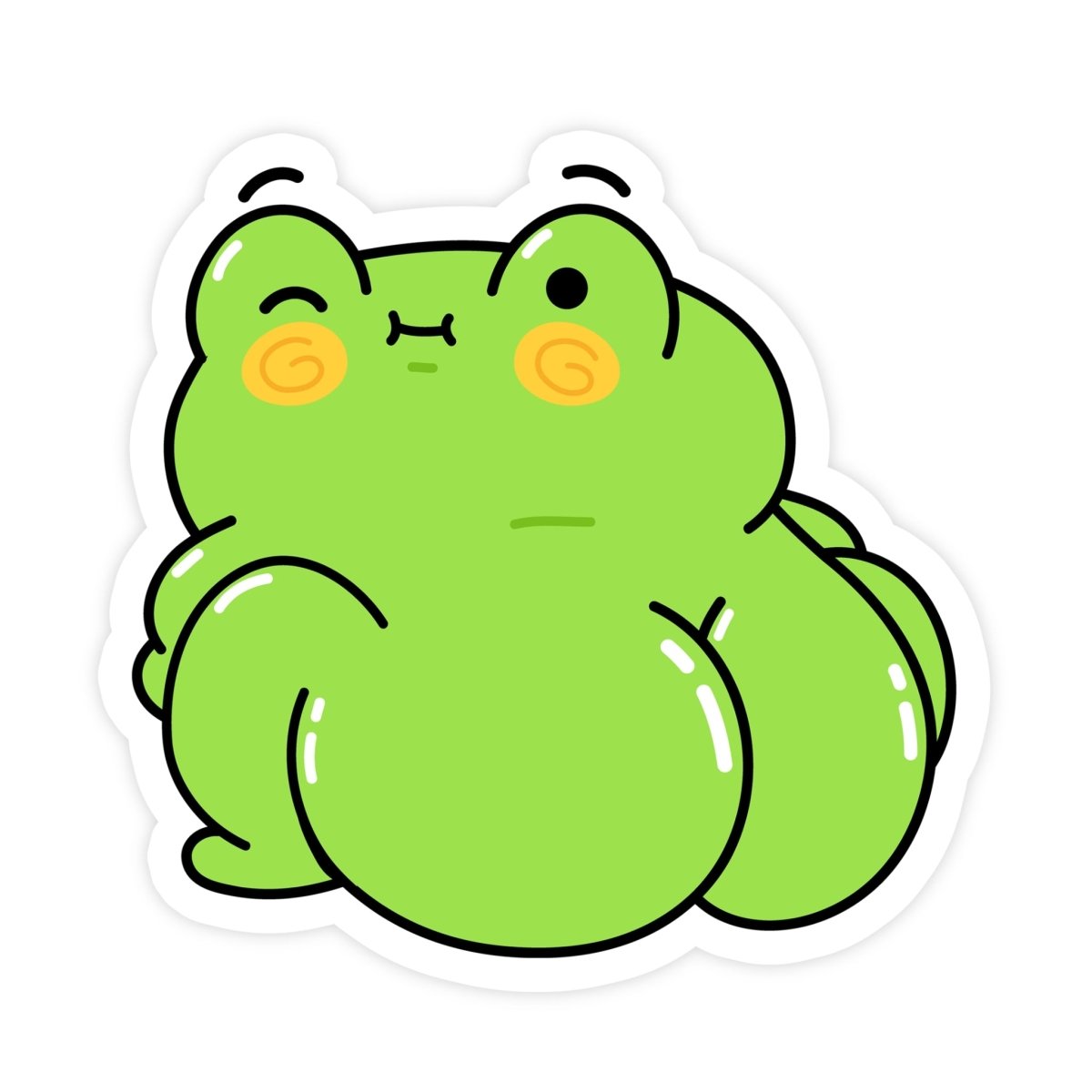 Big Booty Cute Thiccy Frog Meme Sticker - stickerbull