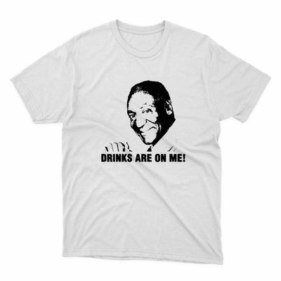 Bill Cosby Drinks Are On Me Shirt - stickerbullBill Cosby Drinks Are On Me ShirtShirtsPrintifystickerbull56435587400291750211WhiteSa white t - shirt with the words drinks are on me