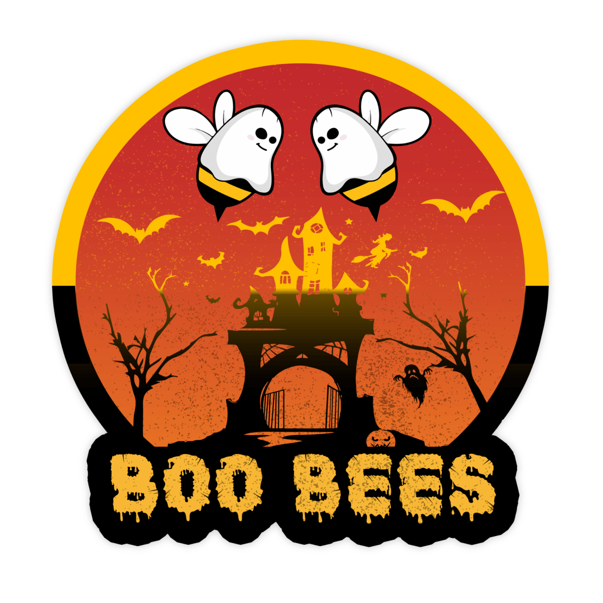 Boo Bees Sticker - stickerbull