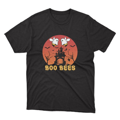 Boo Bees Shirt - stickerbullBoo Bees ShirtShirtsPrintifystickerbull30579203762022146703BlackSa black t - shirt with a picture of a castle and bats on it
