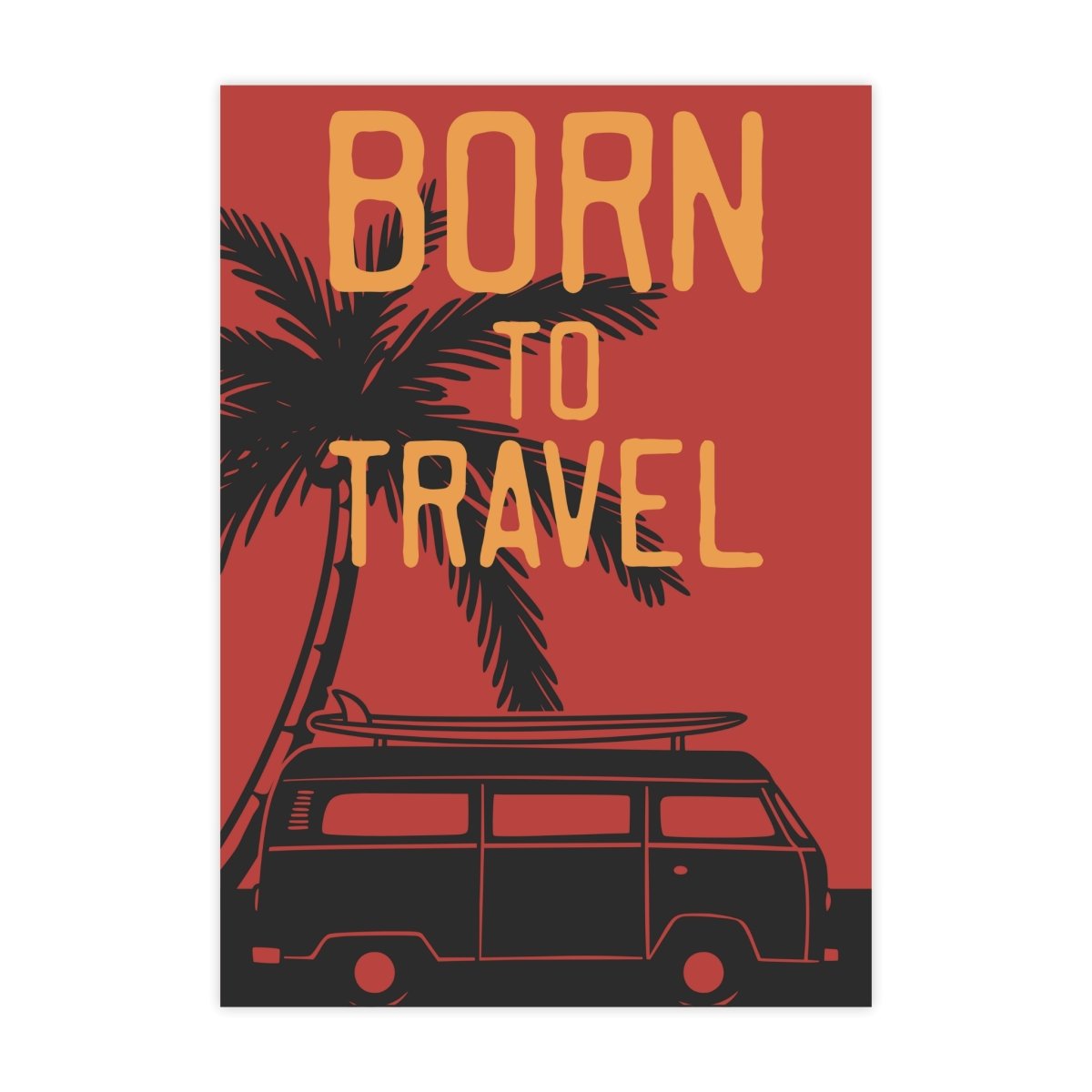 Born To Travel Nature Bumper Sticker - stickerbull