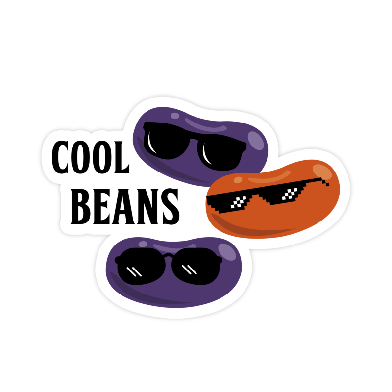 Cool Beans Funny Meme Sticker - stickerbullCool Beans Funny Meme StickerRetail StickerstickerbullstickerbullCoolBeans_SammyCool Beans Funny Meme Sticker