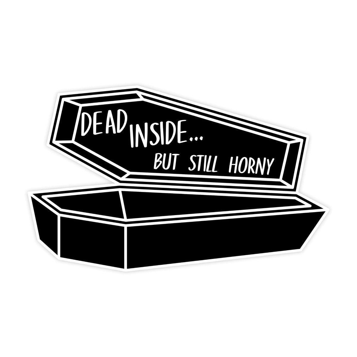 Dead Inside But Still Horny Meme Sticker - stickerbull