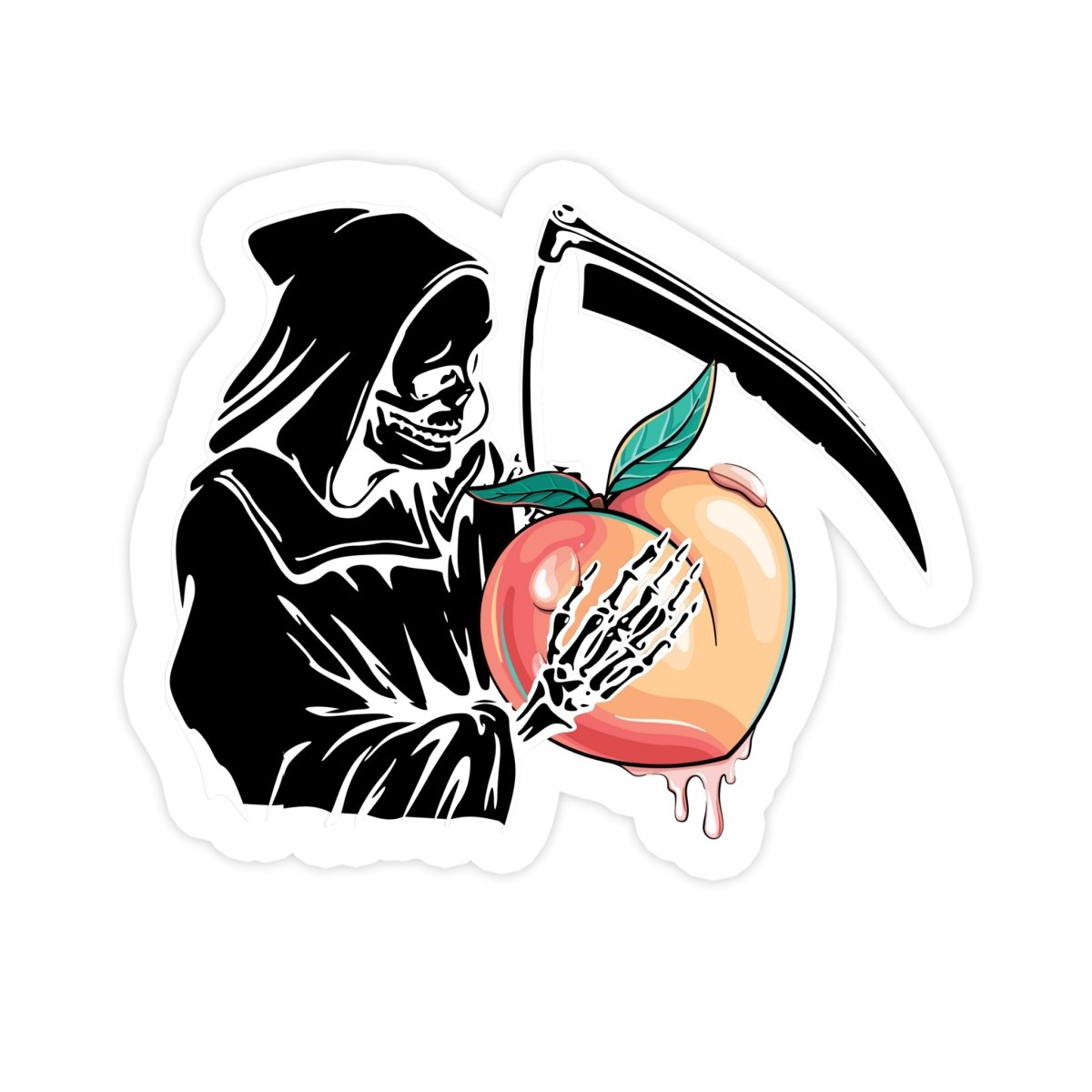 Death By Peach Meme Sticker - stickerbull