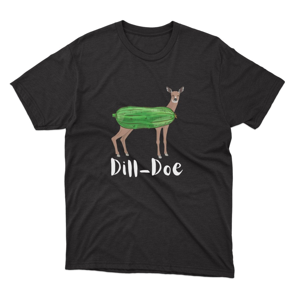Dill Doe Shirt - stickerbullDill Doe ShirtShirtsPrintifystickerbull24234463565127901961BlackSa black t - shirt with an image of a deer wearing a green beanie