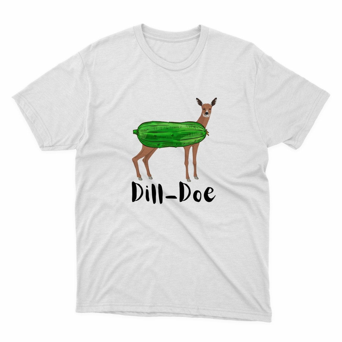 Dill Doe Shirt - stickerbullDill Doe ShirtShirtsPrintifystickerbull10313879128393263311WhiteSa white t - shirt with an image of a deer wearing a green bean bag