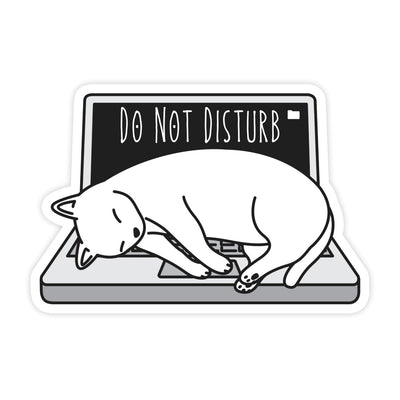 Do Not Disturb Laptop Cat Sticker - stickerbullDo Not Disturb Laptop Cat StickerRetail StickerstickerbullstickerbullDoNotDisturb_#19Do Not Disturb Laptop Cat Sticker
