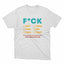 a white t - shirt with the words f k off, yeah, you '