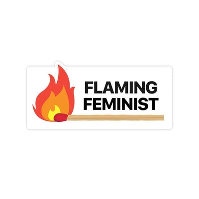 Flaming Feminist Women's Rights Sticker - stickerbullFlaming Feminist Women's Rights StickerRetail StickerstickerbullstickerbullTaylor_FlamingFeministFlaming Feminist Women's Rights Sticker