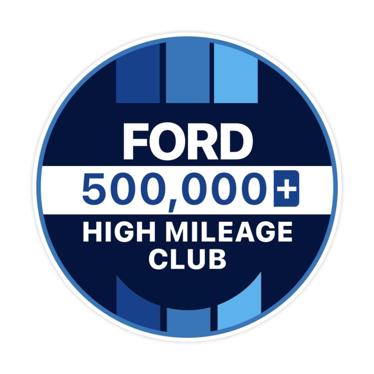 Ford 100k High Mileage Club Sticker - stickerbull