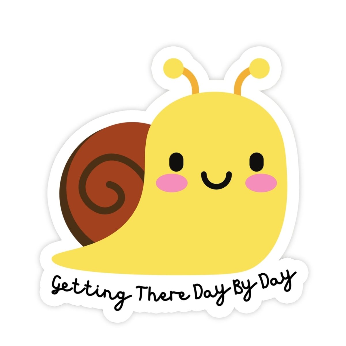 Getting There Day By Day Mental Health Snail Sticker - stickerbullGetting There Day By Day Mental Health Snail StickerRetail StickerstickerbullstickerbullTaylor_DayByDaySnail[#53]Getting There Day By Day Mental Health Snail Sticker
