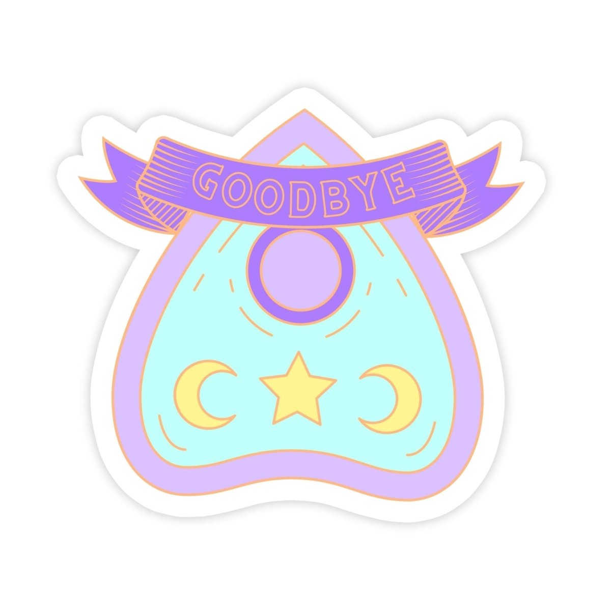 Goodbye Ouija Board Pastel Planchette Sticker - stickerbull