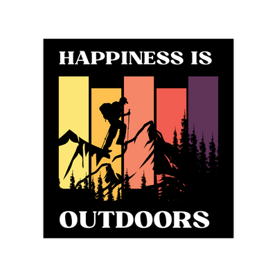 Happiness Is Outdoors Nature Sticker - stickerbullHappiness Is Outdoors Nature StickerRetail StickerstickerbullstickerbullHappinessOutdoors_#255Happiness Is Outdoors Nature Sticker