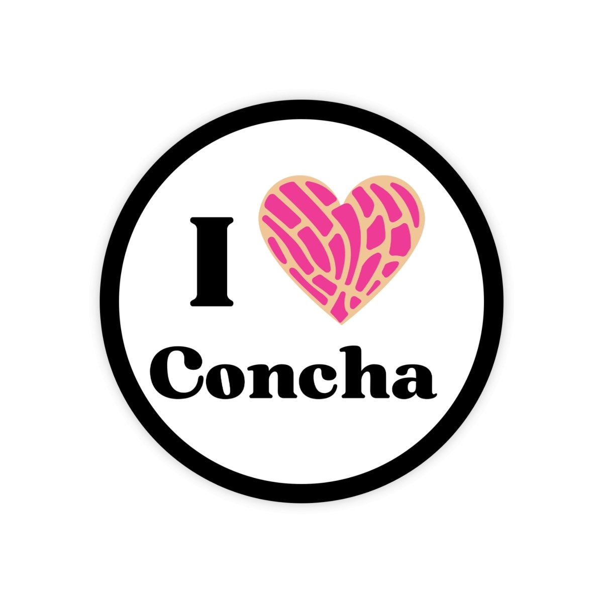 I Love Concha Funny Pan Dulce Sticker - stickerbull