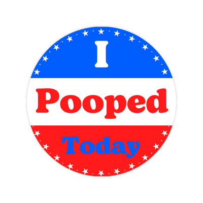 I Pooped Today Voting Parody Sticker - stickerbullI Pooped Today Voting Parody StickerRetail StickerstickerbullstickerbullPooped_SammyI Pooped Today Voting Parody Sticker