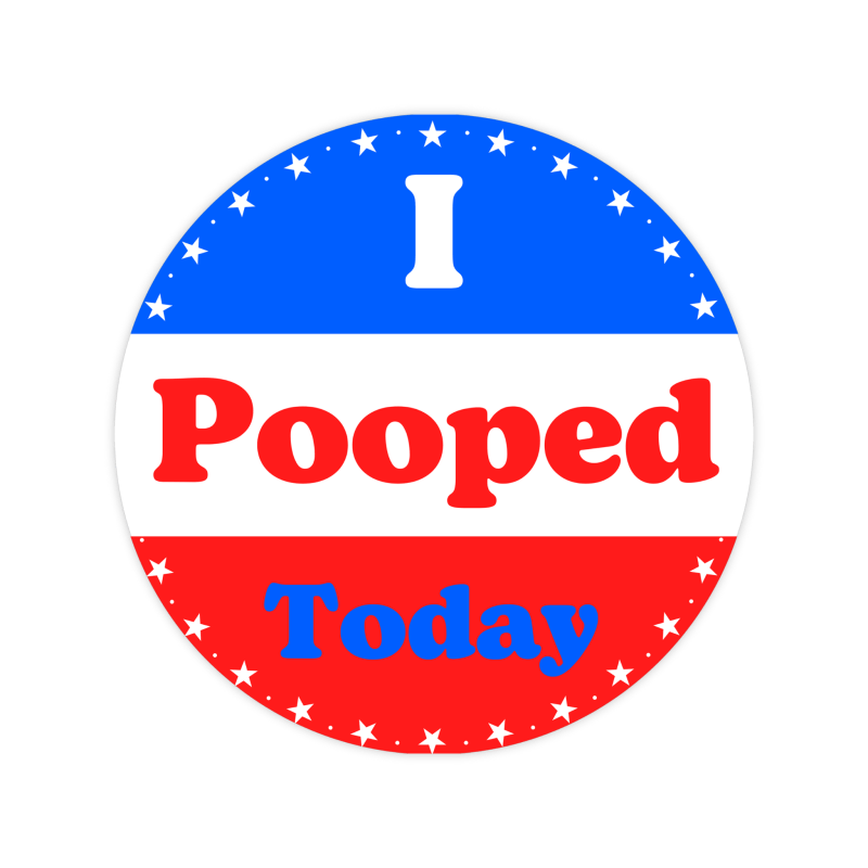 I Pooped Today Voting Parody Sticker - stickerbull