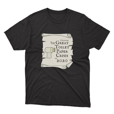 I Survived The Great Toilet Paper Crisis Shirt - stickerbullI Survived The Great Toilet Paper Crisis ShirtShirtsPrintifystickerbull41793963148849876007BlackSa black t - shirt with the words to great toilet paper crisis on it