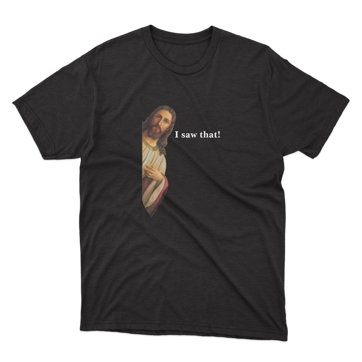 Jesus I Saw That Shirt - stickerbullJesus I Saw That ShirtShirtsPrintifystickerbull16690464523079271511BlackSa black t - shirt with a picture of jesus holding a book