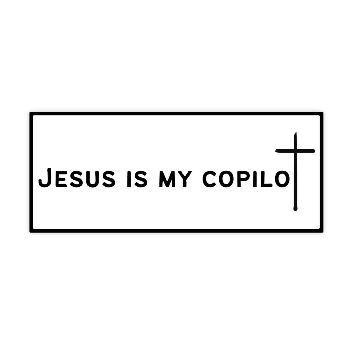 Jesus Is My Copilot Divine Faith Sticker - stickerbull