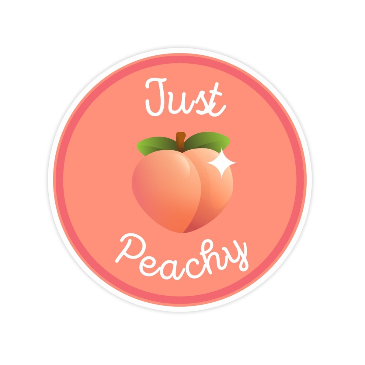 Just Peachy Sticker - stickerbull