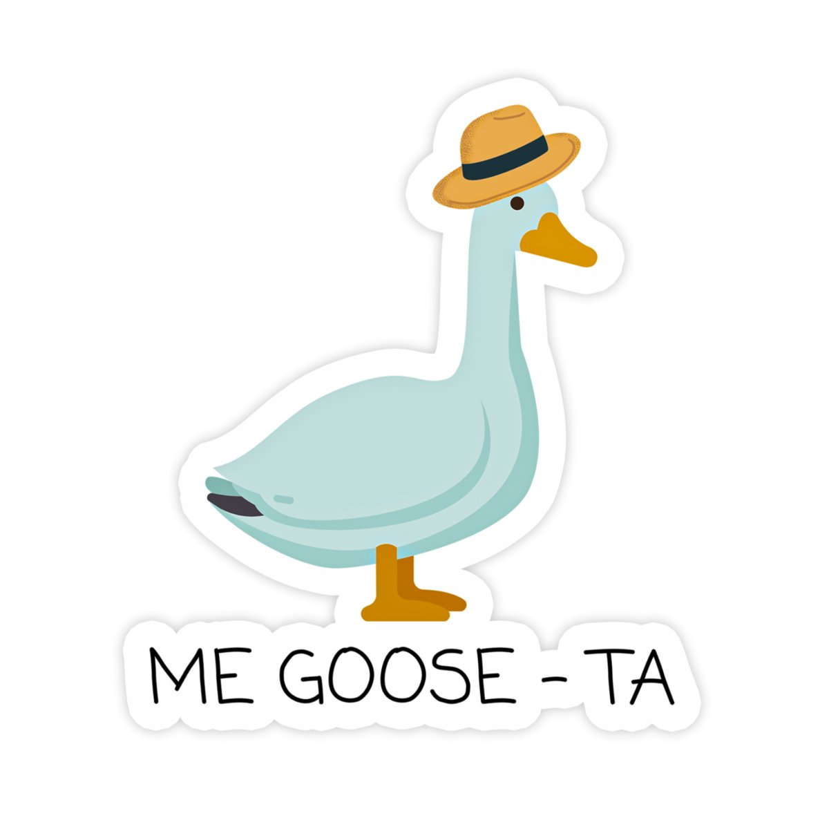 Me Goose-Ta Cute Goose Sticker - stickerbull