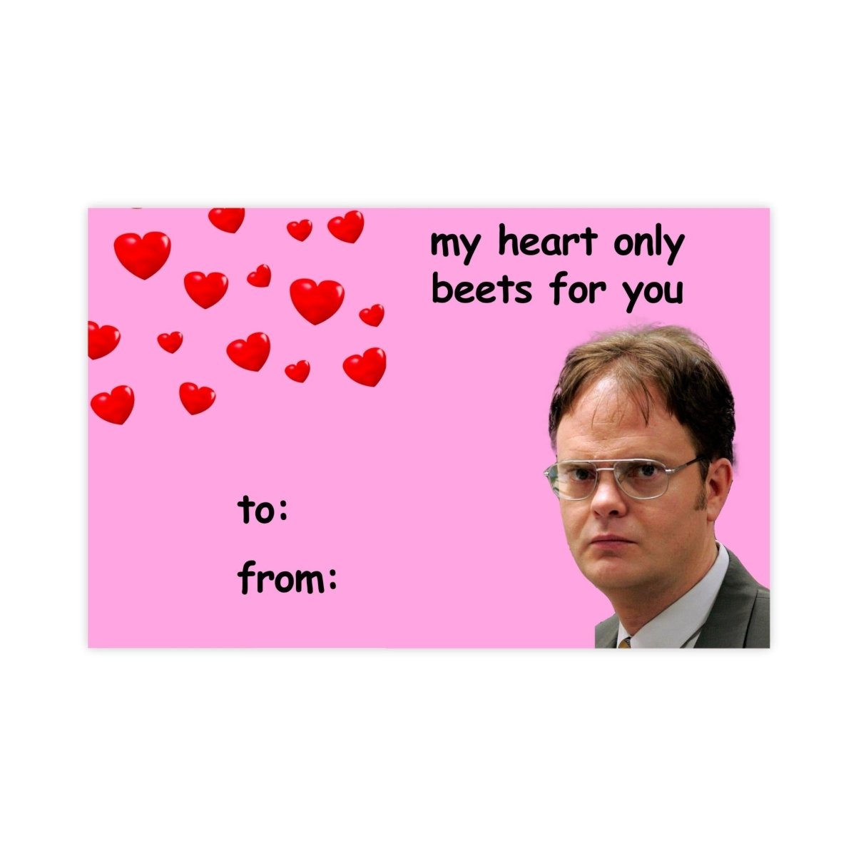 The Office My Heart Only Beets for You Dwight Schrute Sticker - stickerbull