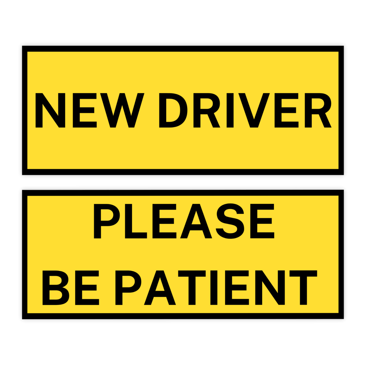 New Driver Please Be Patient Bumper Stickers - stickerbull