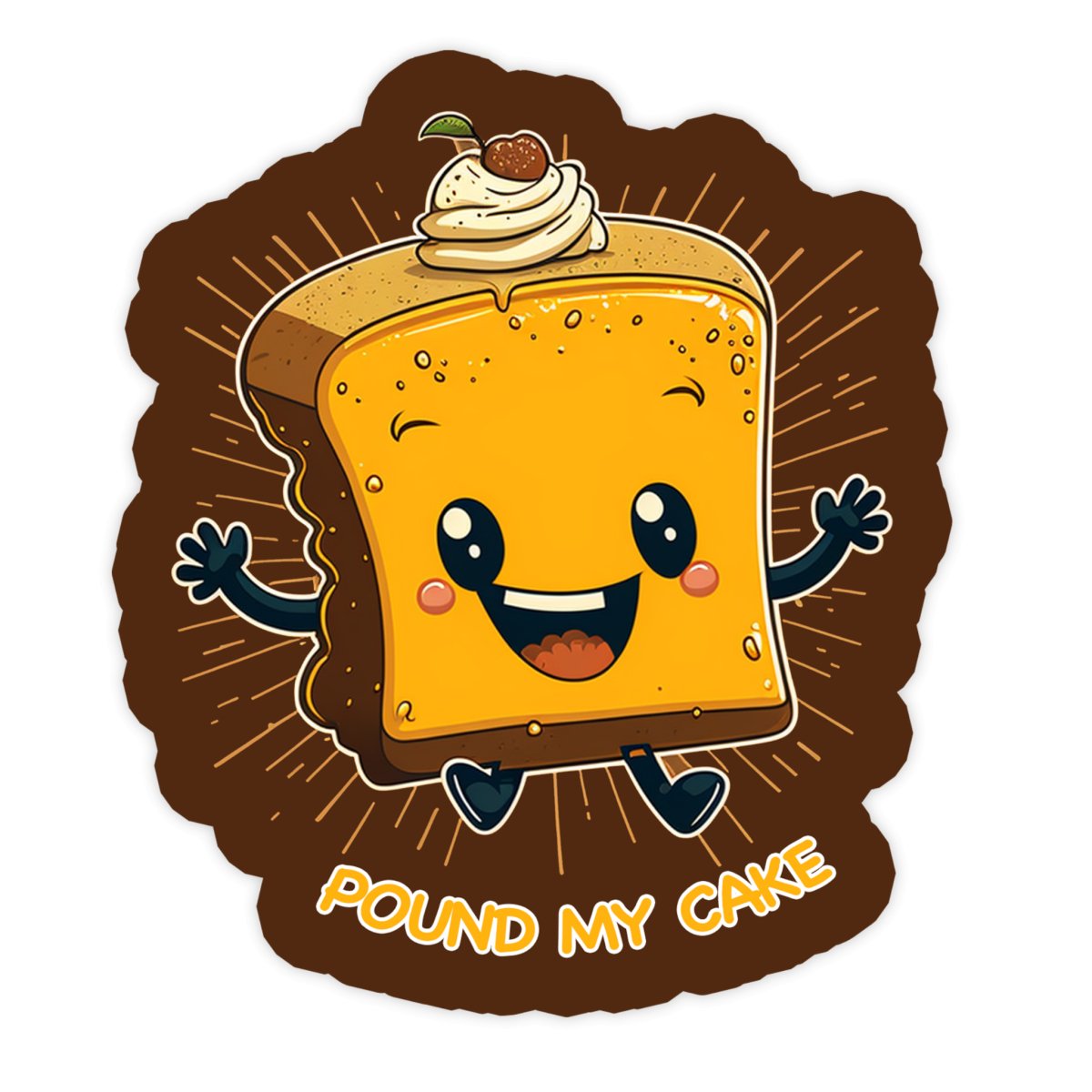 Pound My Cake Sticker - stickerbull