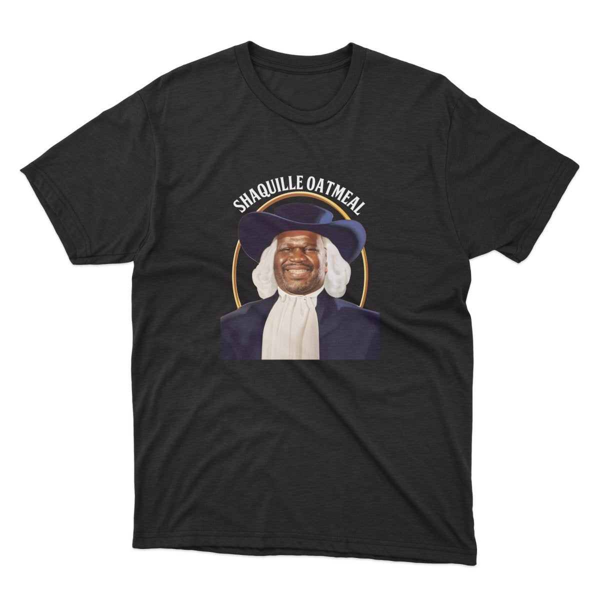 Shaquille Oatmeal Shirt - stickerbullShaquille Oatmeal ShirtShirtsPrintifystickerbull27490604716616790083BlackSa black t - shirt with a picture of a man wearing a hat and a