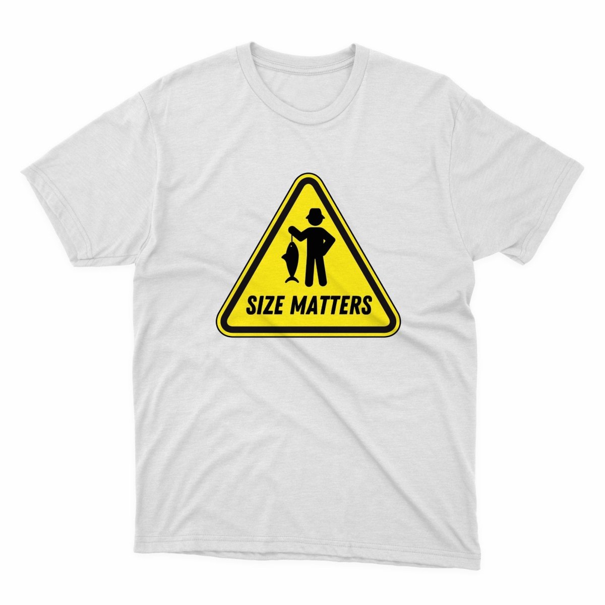 Size Matters Shirt - stickerbullSize Matters ShirtShirtsPrintifystickerbull78197786533712621156WhiteSa white t - shirt with a yellow and black sign saying size matters