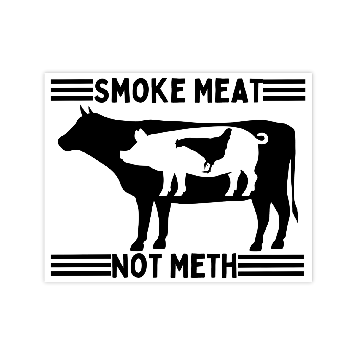 Smoke Meat Not Meth BBQ Sticker - stickerbullSmoke Meat Not Meth BBQ StickerRetail StickerstickerbullstickerbullMeatNotMeth_#140Smoke Meat Not Meth BBQ Sticker