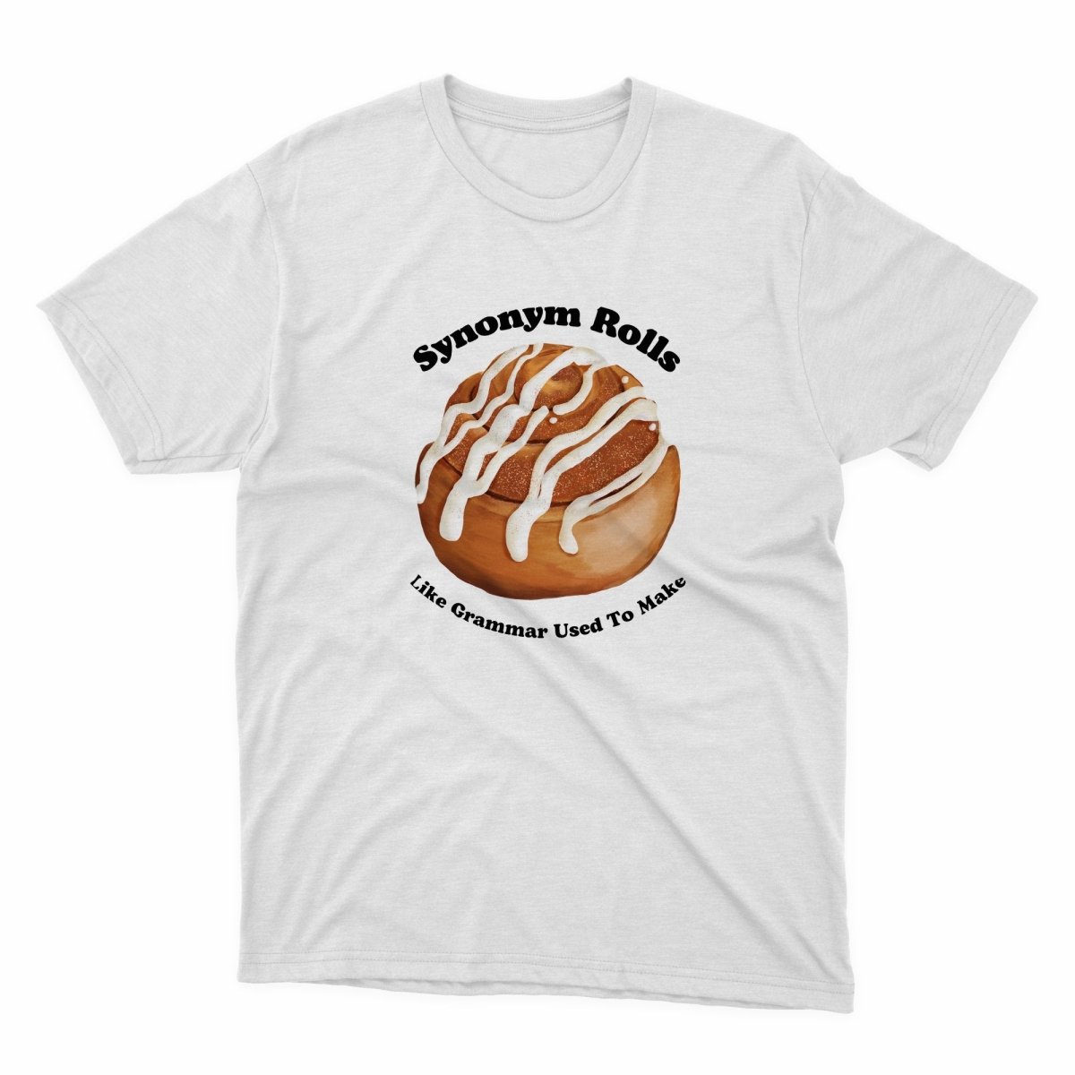 Synonym Rolls Shirt - stickerbullSynonym Rolls ShirtShirtsPrintifystickerbull12632924048389893688WhiteSa white t - shirt with a donut with icing on it