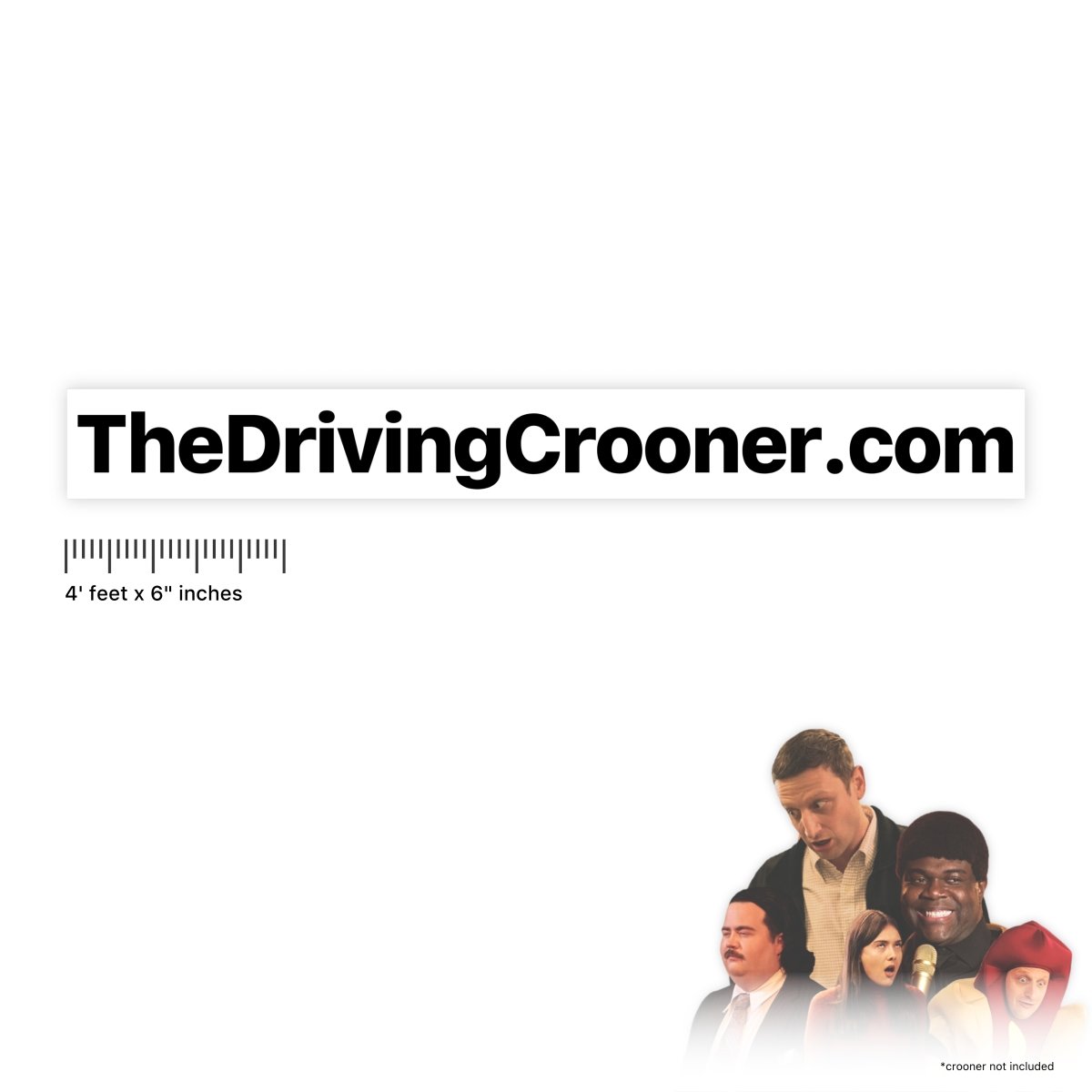 The Driving Crooner Car Sticker Decal - stickerbull