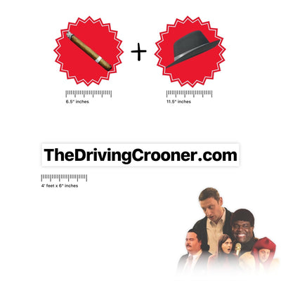 The Driving Crooner Car Sticker Decal - stickerbullThe Driving Crooner Car Sticker DecalRetail StickerstickerbullstickerbullBundle_AdhesiveCroonerAdhesive BundleThe Driving Crooner Car Sticker Decal