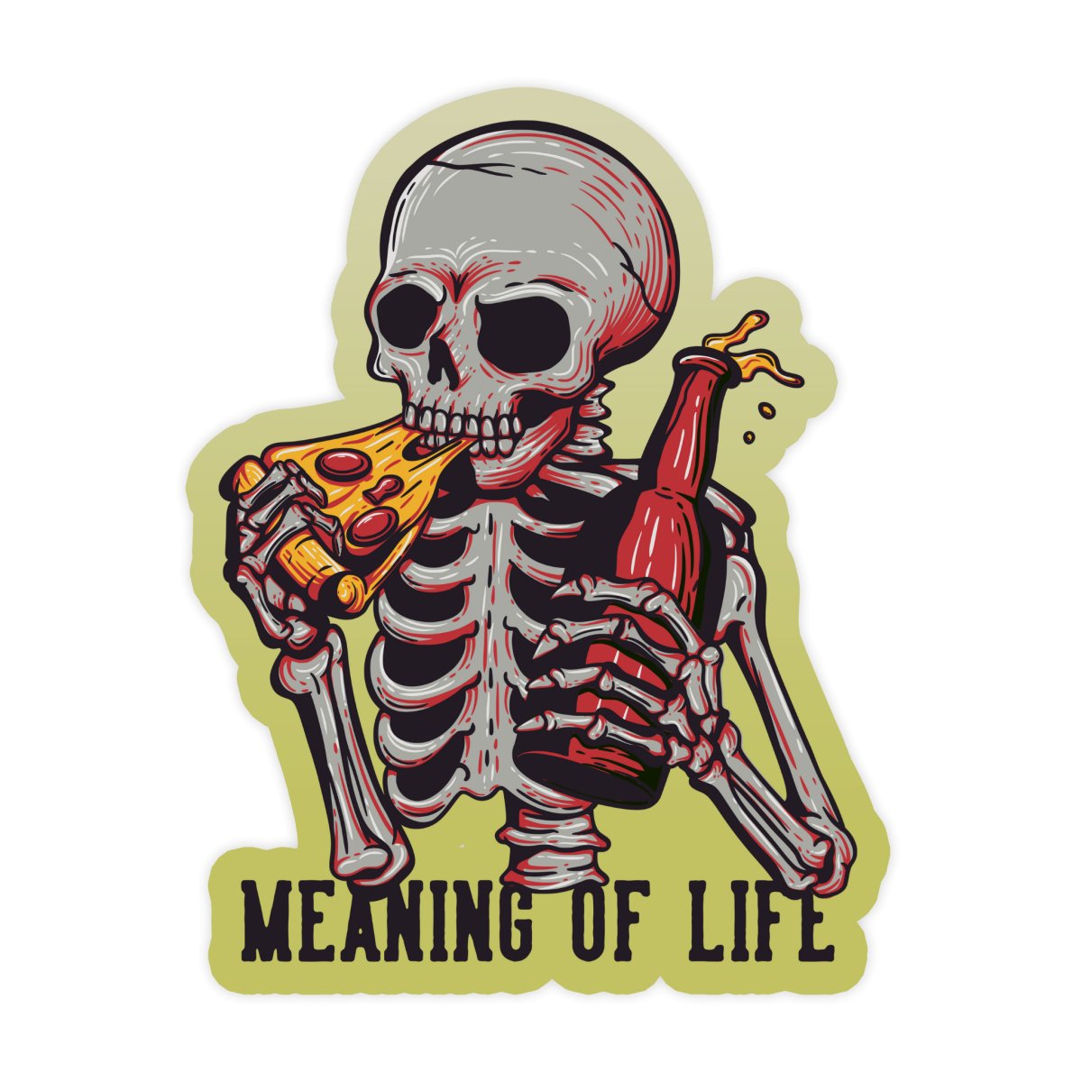 The Meaning Of Life Sticker - stickerbull