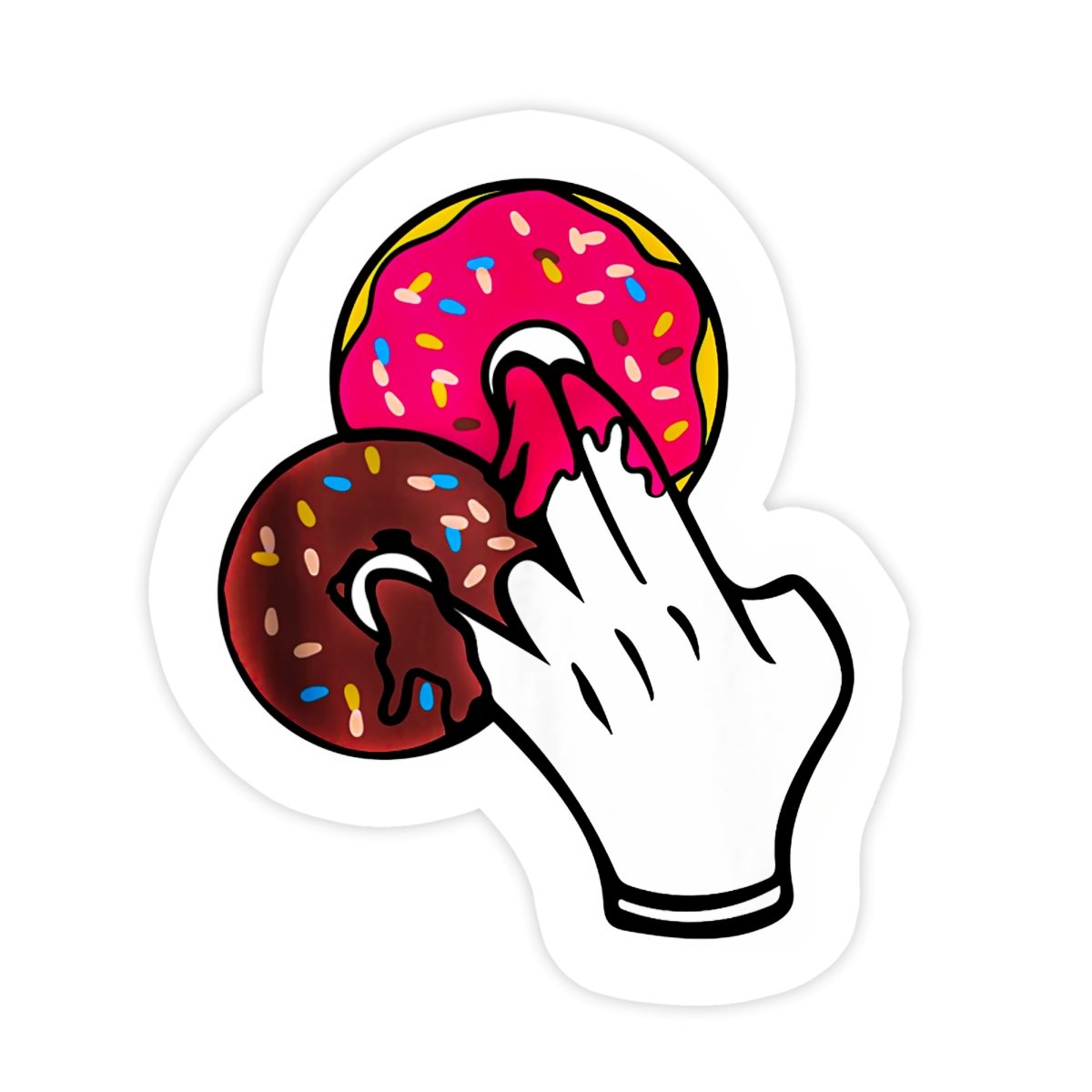 The Shocker Donut 2 In The Pink 1 In The Stink Meme Sticker - stickerbull